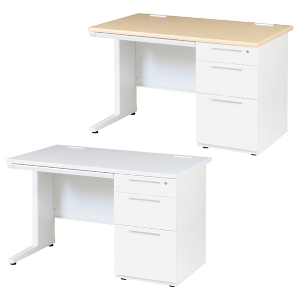 スチール片袖机/3段右袖/LDC-K107-R3-□/幅1000×奥行700×高さ700mm/天板2色/【KOE】LDCシリーズ/1002085