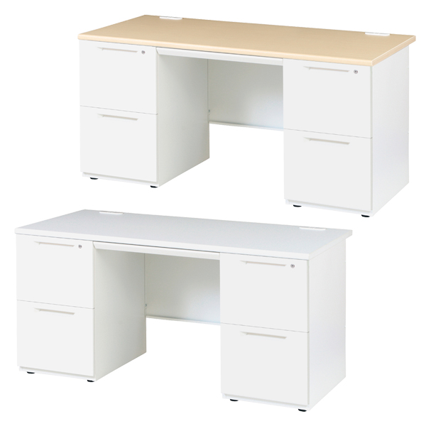 スチール両袖机/2段左袖・2段右袖LDC-R167-LR22-□/幅1600×奥行700×高さ700mm/天板2色/【KOE】LDCシリーズ/1002095