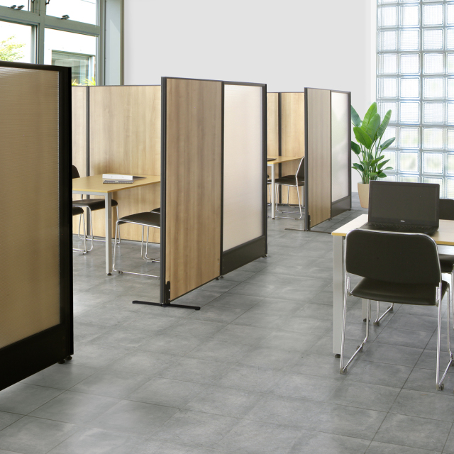 ローパーティション/ポリカーボタイプ/ブラックフレーム/PP0916-BK/高