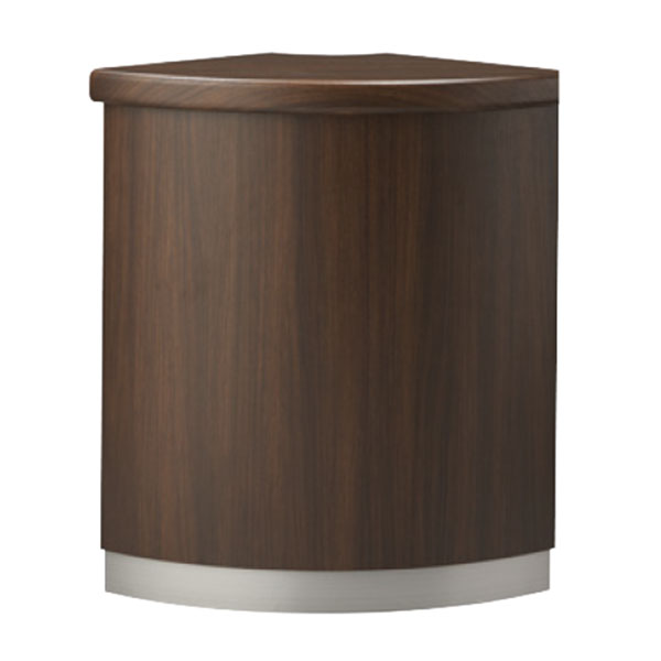 【受注生産】【単品購入不可】受付カウンター/90°外コーナー/ハイタイプ/PXH-45RBW/幅612×奥行612×高さ952mm/ホワイト×ウォールナット/PXシリーズ/70937