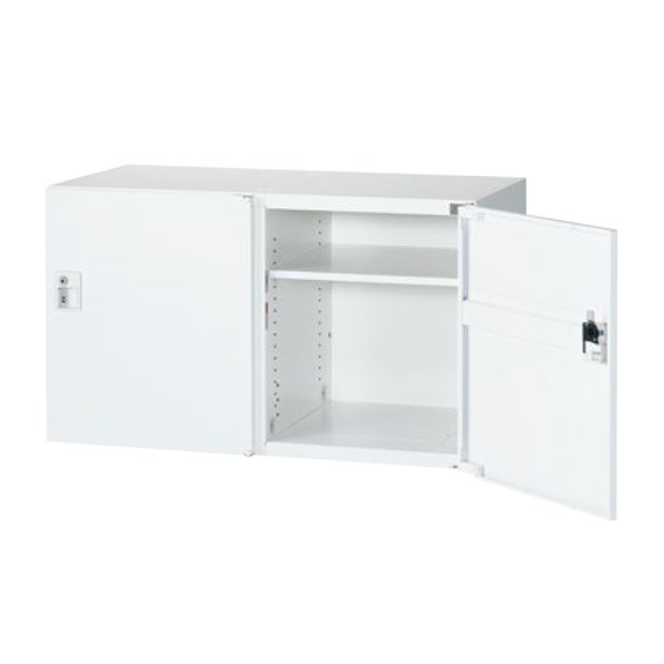 2人用パーソナルロッカー/上下兼用/投入口なし/シリンダー錠/RW45-N205H-S2/幅900×奥行450×高さ525mm/ホワイト/クウォールRWシリーズ/78241