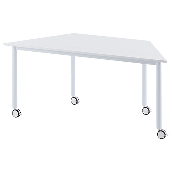 スクエアテーブル キャスター 幅W1200×D1200×H720mm ホワイト スクエア