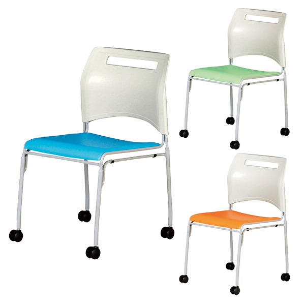 スタッキングチェア/キャスター付/SFIDA-C1-□/3色/スフィーダシリーズ/1002151