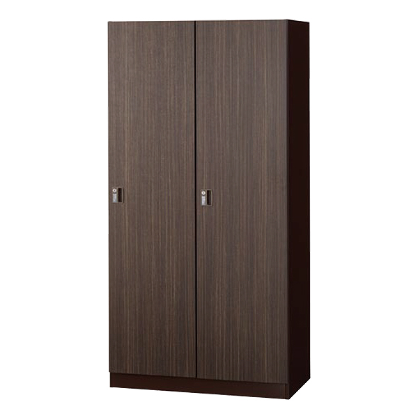 2人用ロッカー/鍵付/SLJ-2WM-□/幅900×奥行515×高さ1800mm/ダークブラウン/SLJシリーズ/88567