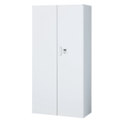 【受注生産】両開き書庫/下置用/ボタン錠/RW45-18H-B/幅900×奥行450×高さ1800/ホワイト/クウォールRWシリーズ/60279
