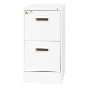 ファイリングキャビネット/A4サイズ/2段タイプ/A4-2CW/幅387×奥行620×高さ740mm/ホワイト/CWシリーズ/17182