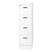 ファイリングキャビネット/A4サイズ/4段タイプ/A4-4CW/幅387×奥行620×高さ1335mm/ホワイト/CWシリーズ/17184