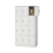 【一部地域送料無料】12人用ロッカー/シリンダー錠/AKL-W12/幅900×奥行515×高さ1790mm/ホワイト/AKLシリーズ/65707