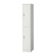 【一部地域送料無料】2人用ロッカー(1列2段)/シリンダー錠/AKL-W2S/幅317×奥行515×高さ1790mm/ホワイト/AKLシリーズ/75308