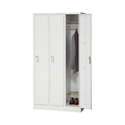 【一部地域送料無料】3人用ロッカー/シリンダー錠/AKL-W3/幅900×奥行515×高さ1790mm/ホワイト/AKLシリーズ/65702
