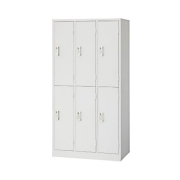 【一部地域送料無料】6人用ロッカー/シリンダー錠/AKL-W6/幅900×奥行515×高さ1790mm/ホワイト/AKLシリーズ/65705