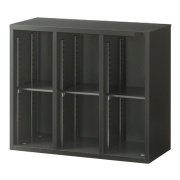 3列オープン書庫/上置用/ASK-32K3/幅880×奥行400×高さ750mm/ブラック/ASKシリーズ/79703