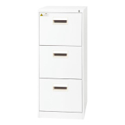 ファイリングキャビネット/B4サイズ/3段タイプ/B4-3CW/幅456×奥行620×高さ1066mm/ホワイト/CWシリーズ/17188