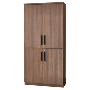 役員用家具/木製キャビネット/上段木扉/FMS-CW1850/幅900×奥行400×高さ1850mm/木目ウォールナット/FMSシリーズ/1002016