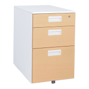 スチール3段ワゴン/KDN-3/幅395×奥行550×高さ616mm/ナチュラル/KDシリーズ/270056