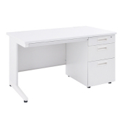 スチール片袖机/KDW-127S/幅1200×奥行700×高さ700mm/ホワイト/KDシリーズ/270035