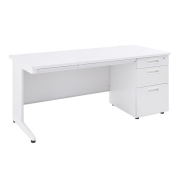 スチール片袖机/KDW-147S/幅1400×奥行700×高さ700mm/ホワイト/KDシリーズ/270163