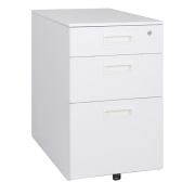 スチール3段ワゴン/KDW-3/幅395×奥行550×高さ616mm/ホワイト/KDシリーズ/270135