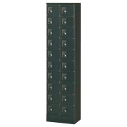 小物入れロッカー/2列10段20人用/鍵付/KLKK-20-□/幅400×奥行300×高さ1600mm/ブラックサテン/KLKKシリーズ/76807