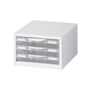 A4判整理ケース/卓上型/A4判1列浅型3段/LW-P103S/幅263×奥行340×高さ171/ホワイト/70918