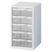 A4判整理ケース/卓上型/A4判1列浅型5段/LW-P105L/幅263×奥行340×高さ469/ホワイト/70923