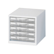A4判整理ケース/卓上型/A4判1列浅型5段/LW-P105S/幅263×奥行340×高さ256/ホワイト/70920