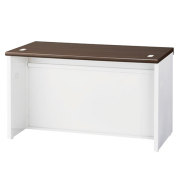 【受注生産】受付カウンター/Tタイプ/ロータイプ/PXL-12TBW幅1200×奥行708×高さ700mm/ホワイト×ウォールナット/PXシリーズ/70940