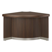 【受注生産】【単品購入不可】受付カウンター/90°外コーナー/ロータイプ/PXL-70RBW幅854×奥行854×高さ700mm/ホワイト×ウォールナット/PXシリーズ/70943