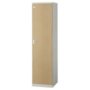 【受注生産】1人用更衣ロッカー/木目扉タイプ/鍵付/SLBL-1-□/幅450×奥行515×高さ1800mm/ナチュラル/SLBシリーズ/72146