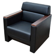 応接家具/1人掛けソファ/TGL-1S-BK/幅740×奥行770×高さ770mm/ブラック/TGLシリーズ/1002005