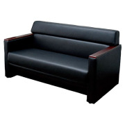 応接家具/2人掛けソファ/TGL-2S-BK/幅1480×奥行770×高さ770mm/ブラック/TGLシリーズ/1002006