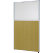 ローパーティション/メラミン×上部ポリカ/PPM0916-MP/高さ1600×幅900mm/メープル/Zシリーズ/269537