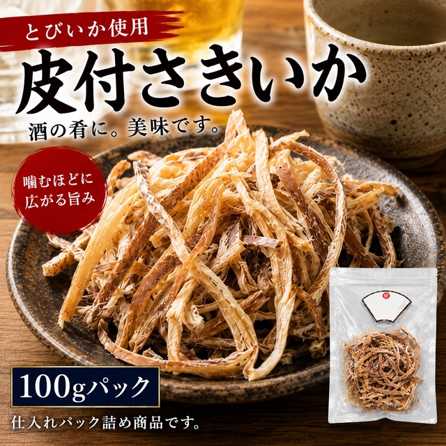 とびいか使用 皮付さきいか 100g｜噛むほど広がる旨み おつまみ・珍味