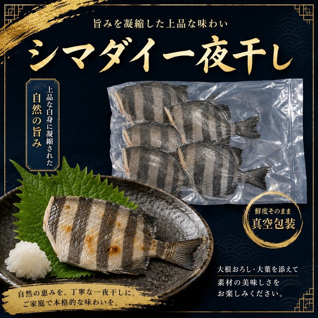 【岩手県宮古港水揚げ】シマダイ一夜干し 1パック｜干物・焼き魚・ご飯のお供・酒の肴