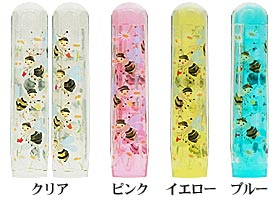 かわいい カラー 印鑑☆6角美人「蜂」 12mm