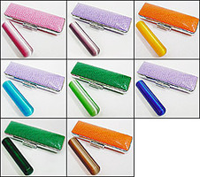 カラー印鑑「キャッツアイ」 15mm 印鑑/ 印鑑ケース付