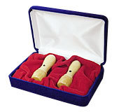 実印18mm・銀行印16.5mm ツゲ 2本セット★