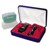 実印18mm・角印24mm・シャチハタ2060号黒水牛セット 会社/法人/印鑑/はんこ/実印/シャチハタ