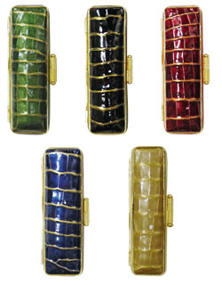 印鑑ケース　パールクロコ　サイズ中　15ミリまでの印鑑が入ります