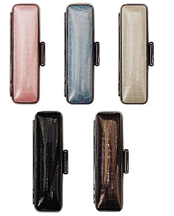 印鑑ケース　クリスタルコクロ黒フチ　サイズ中　15ミリまでの印鑑が入ります