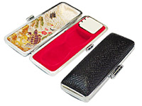 印鑑ケース もみ皮 会社 実印/銀行印 用【サイズ大】