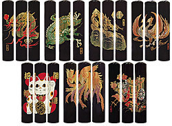 黒水牛 実印　龍 12mm蒔絵シリーズ