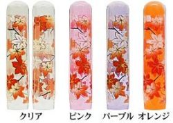 かわいい ☆ カラー印鑑　6角美人「もみじ」　12mm