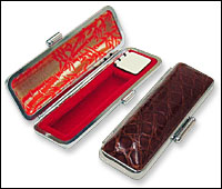 印鑑ケース　高級腹ワニ　15mm　サイズ中　