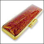 印鑑ケース　漆塗り　15ミリ 赤