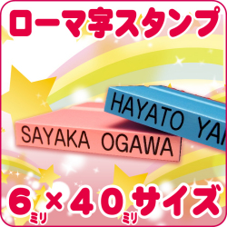 セット商品購入者限定★追加購入分★お名前スタンプ お名前はんこ 氏名印単品M 6ミリ×4０ミリ