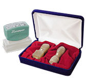 法人印鑑実印18mm・角印24mm・シャチハタ2060号オランダ水牛 セット 会社/法人/印鑑/はんこ/実印/シャチハタ