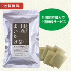 国産まいたけ茶　5個+1個無料サービス　送料無料