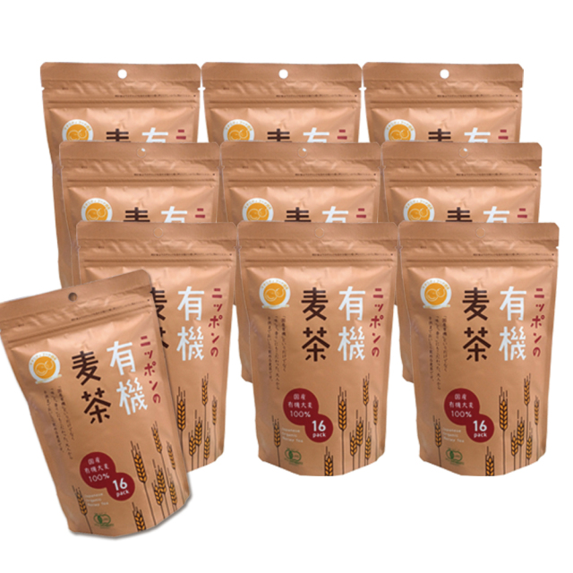 ニッポンの有機麦茶（8g×16袋）10袋セット