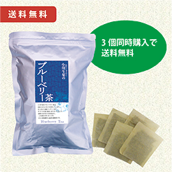 国産ブルーベリー茶　3個セット　送料無料【当日発送可】※11時以降のご注文は翌日になります。